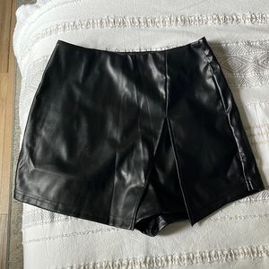 Pleather Skort